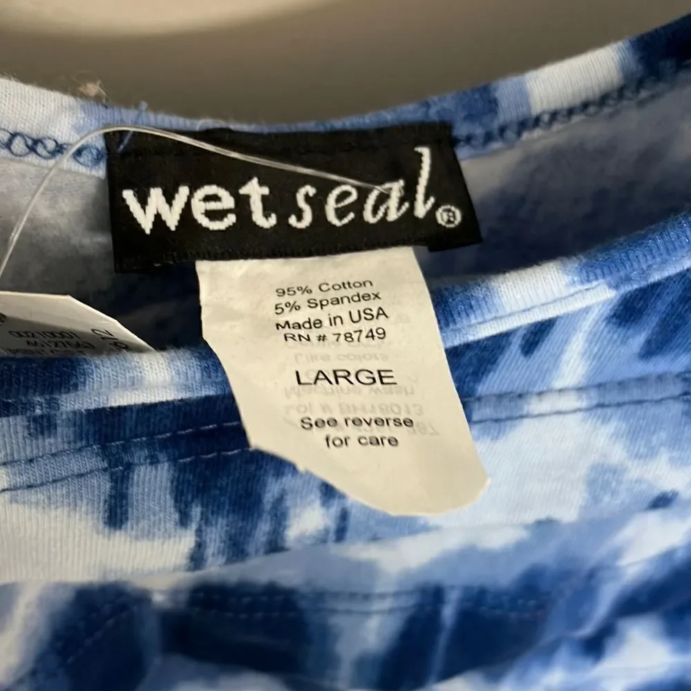 NWT WET SEAL L Tie Dye Tiered Top
